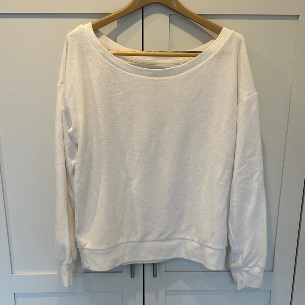 Gap Classic White Boatneck Sweatshirt